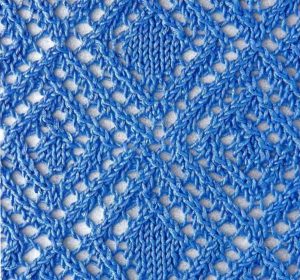 Openwork Lace Diamond Free Knitting Stitch
