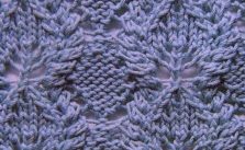 Diamonds, Leaves and Cables Knit Stitch