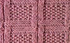 Moss Stitch Checks Knit Stitch