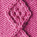 Diamond Lace and Cable Knitting Stitch Panel