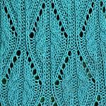 Leaf Style Cable and Lace Knitting Stitch
