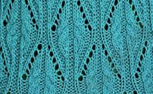 Leaf Style Cable and Lace Knitting Stitch