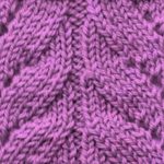 Right and Left Cross Mock Cable Knitting Stitch with Yarn Overs