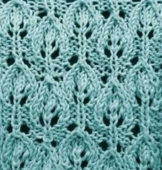 Alternating Leaves Knitting Stitch