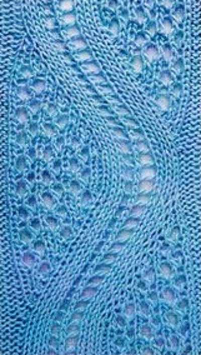 Large Lace Vertical Zigzag Knitting Stitch