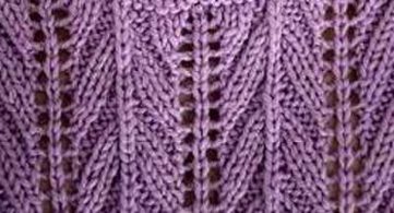 Arrowhead Lace Rib Stitch