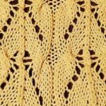 Cable and Lace Chevron Knitting Stitch