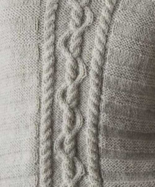 Curvy Rope Cable Knitting Stitch