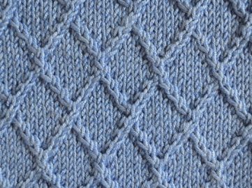 Diamond Lattice Knitting Stitch