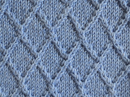 Diamond Lattice Knitting Stitch