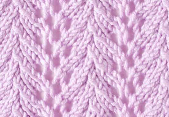 Free Knitting Stitch Fern Lace