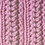 Free Knitting Stitch Herringbone Lace