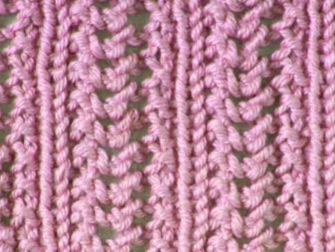 Free Knitting Stitch Herringbone Lace