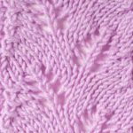 Free Knitting Stitch Staggered Fern Lace