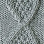 Free Knitting Stitch Textured Diamond Cable Panel