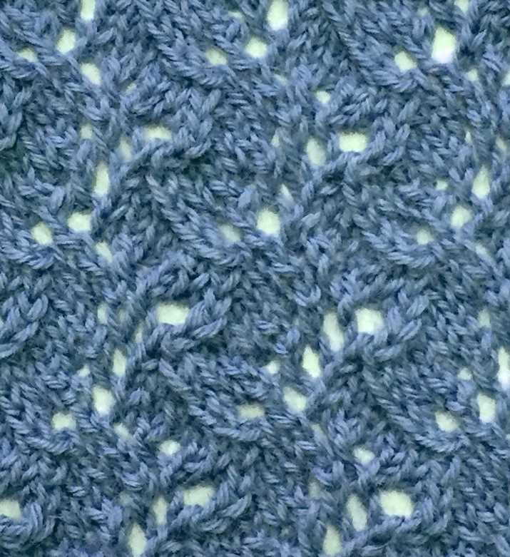 Free Knitting Stitch Travelling Vine Lace