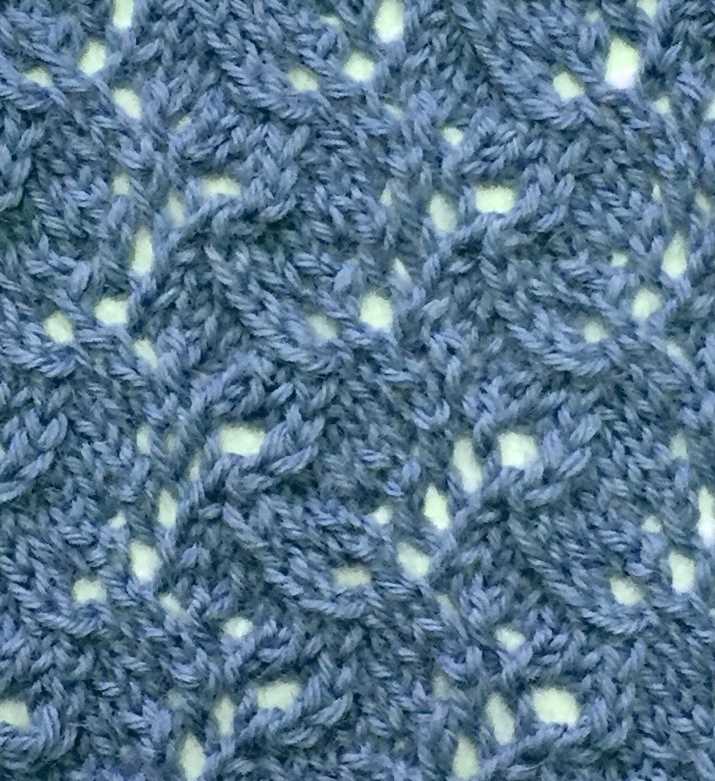 Free Knitting Stitch Travelling Vine Lace 