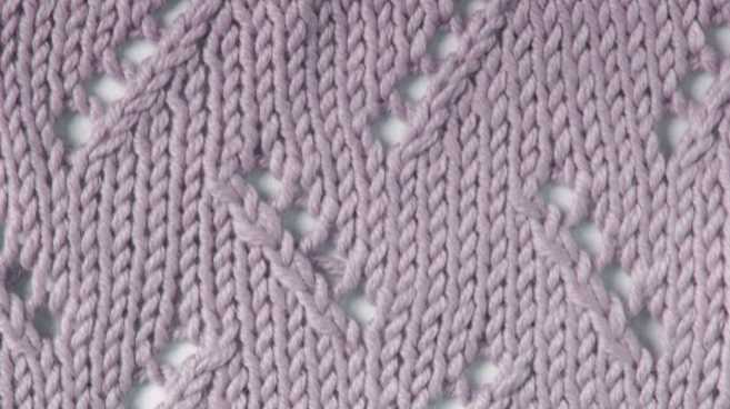 Free Knitting Stitch Zigzag Eyelets