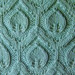 Lace Leaf in Embossed Diamond Knitting Stitch