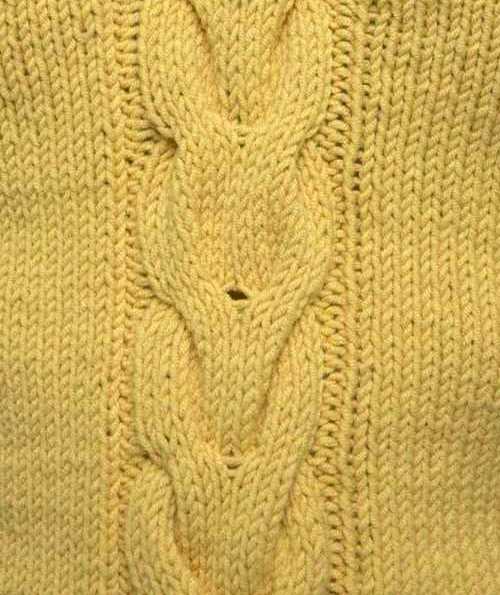 Long V Shaped Cable Knitting Stitch