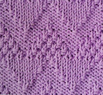 Moss Stitch Chevron Knitting Stitch Free