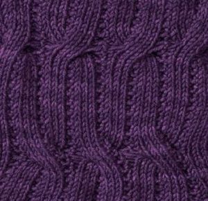 Reversible Lace and Cable Rib Knitting Stitches