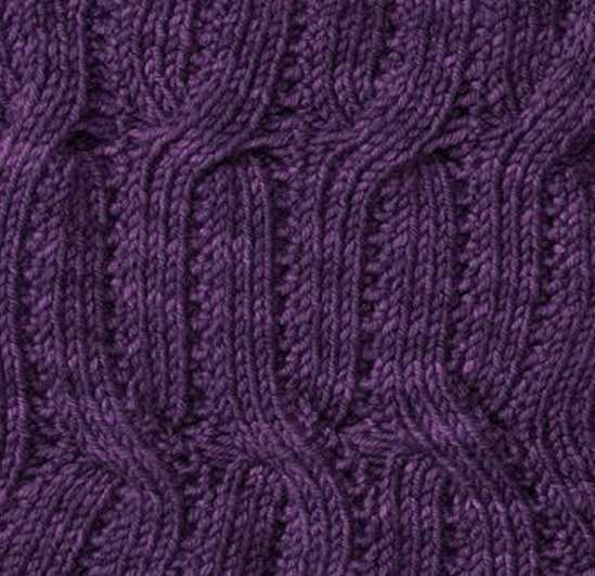 Reversible Lace and Cable Rib Knitting Stitches