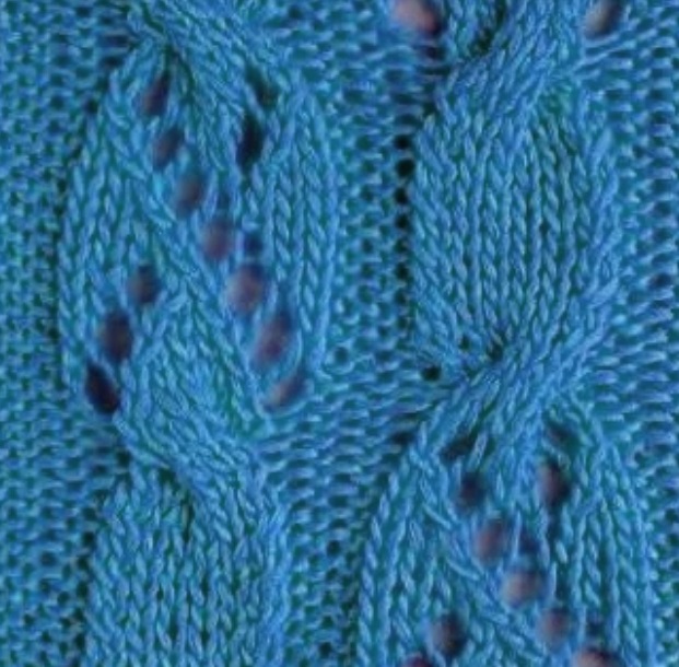 Cable and Lace X Knitting Stitch
