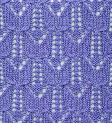 Free Tulip Lace Knitting Stitch