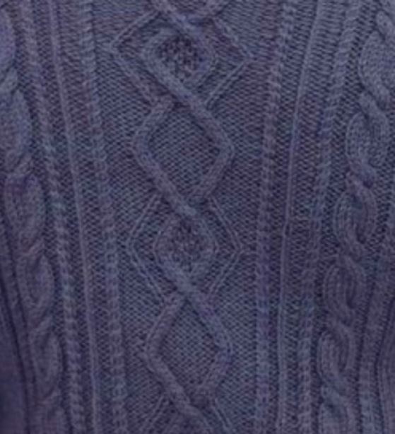 Cable and Diamond Panel Knitting Stitch