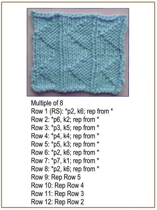 Knit and Purl Sideways Triangle Waves