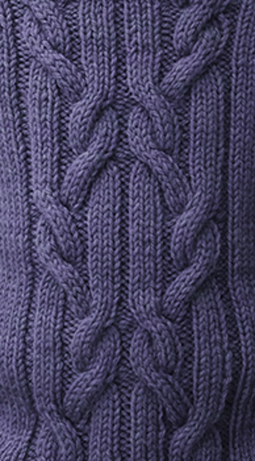 Rib Cable Twist Panel Knitting Stitch