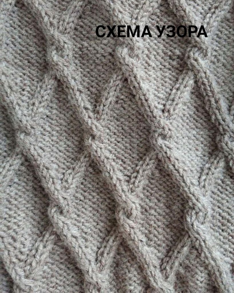 Free Knit Pattern for a Cable Diamond Twist Stitch