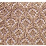 Free Knitting Stitch in lace with arches and diamonds