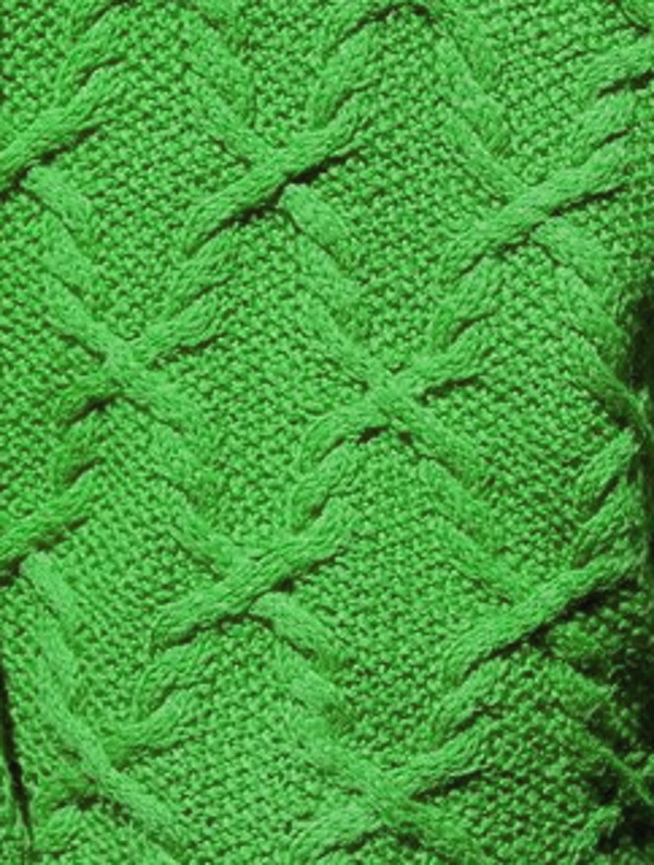 Continuous Cables and Moss Stitch