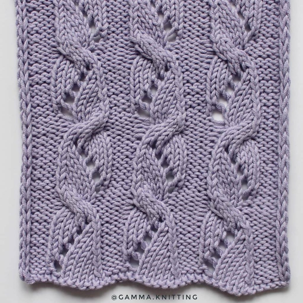 Free Cabled Lace Combination Knitting Stitch