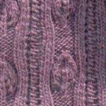 Lace Leaf and Eyelet Vertical Pattern Knit Stitch