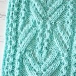 Lacy panel with cables pattern