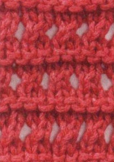 X Eyelet Stitch Knit Pattern
