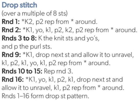 Bulky Drop stitch knitting pattern