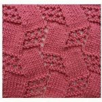 Checkered lace zig zag free knitting stitch