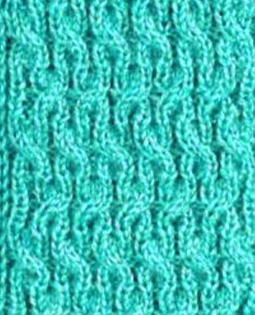 Free Knitting Stitch for textured Crossed Cables