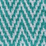 Herringbone two color slip stitch