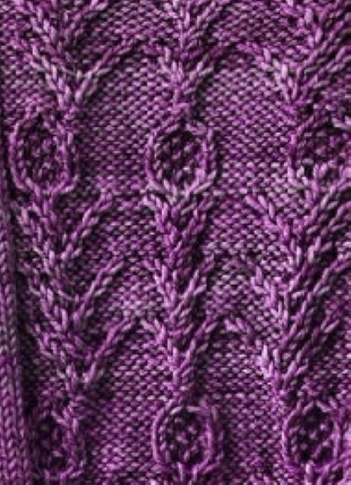 Feather Knit Stitch Panel