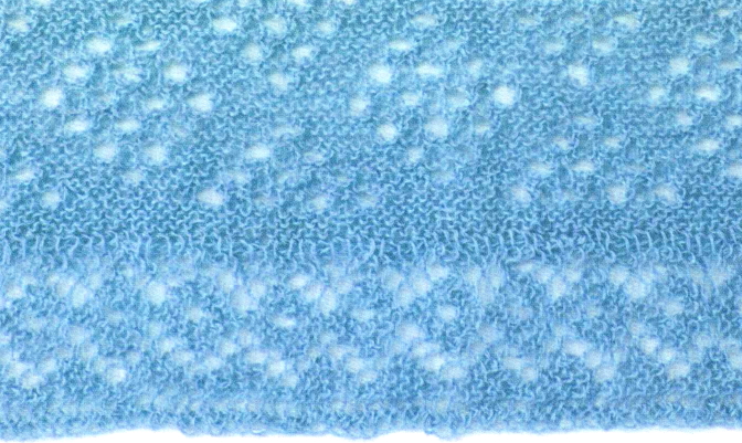 Garter Diamond Lace Stitch and Edging