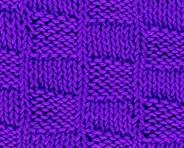 Wonky Checkerboard Knitting Pattern Stitch