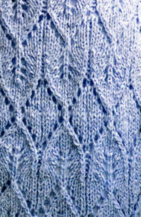 Arches and Diamonds Free Knit Stitch Pattern