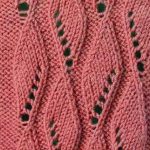 Free Knitting Stitch - Eyelet Diamond
