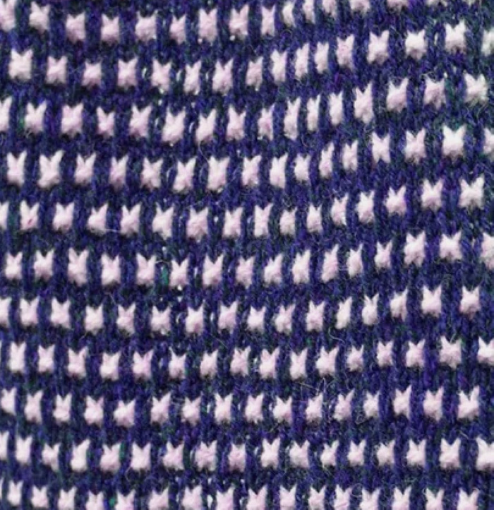 Two Color Slip Stitch Knit Pattern