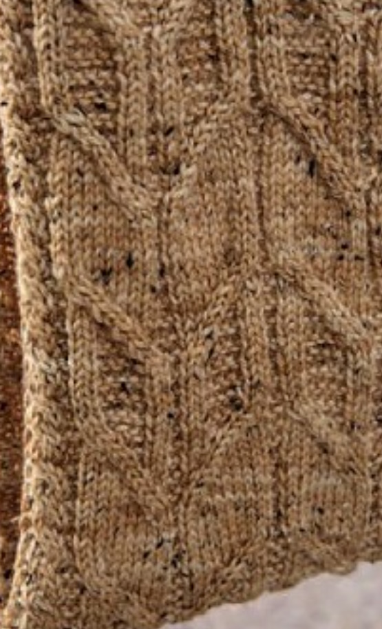 Cable Leaf Pattern Knitting Stitch